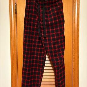 Plaid Men's Joggers in Black and Red